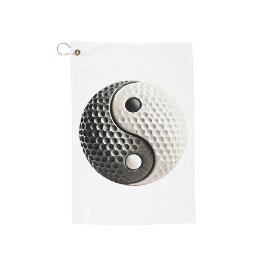 Golf Towel Yin Yang Golf Ball Microfiber Towel — Golf Gift for Players