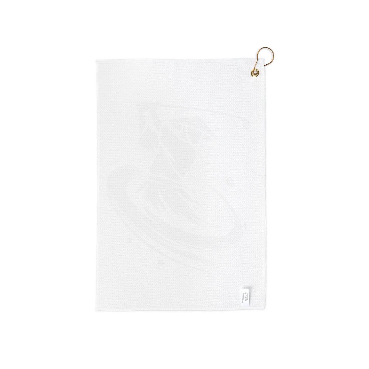 Golf Towel — Samurai Golfer Swing Design, Black Ink Brush Stroke