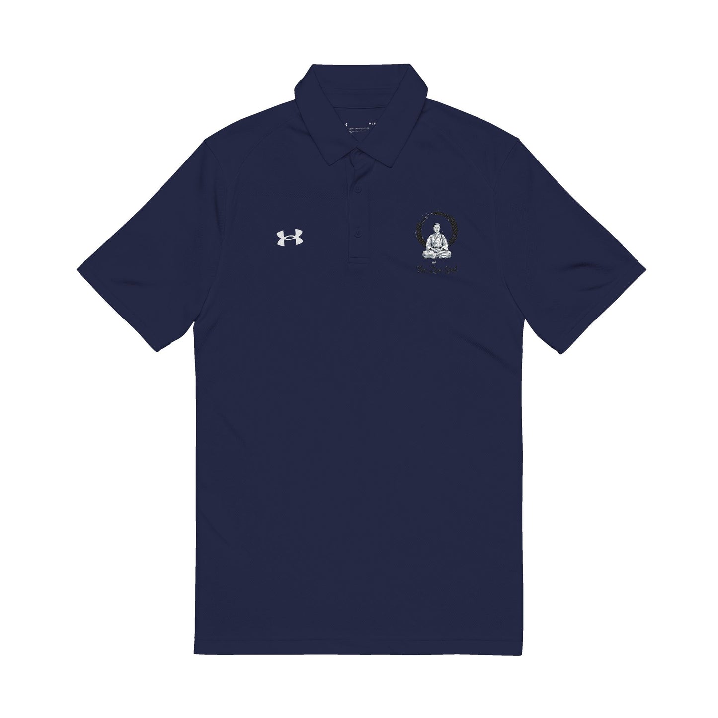 Zen Spot Golf Custom Embroidered Enso Circle Monk Golfer Polo