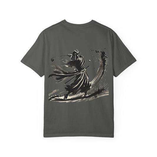 Zen Spot Golf Custom Samurai Golfer Brushstroke Graphic T-Shirt