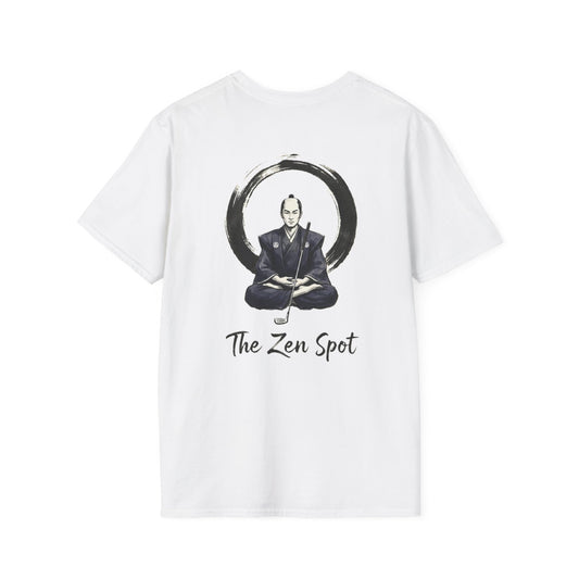 Zen Spot Golf Custom Seiza Samurai Meditation "The Zen Spot" graphic t-shirt