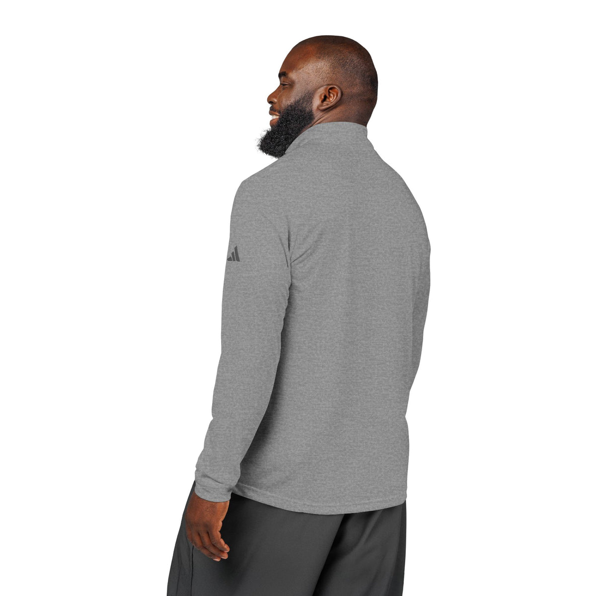 Embroidered Bunker Blast Brushstroke Samurai Golfer Quarter-Zip Pullover
