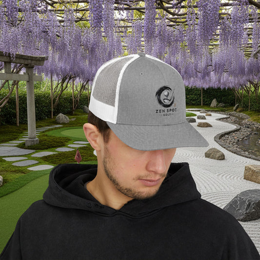 Embroidered "Zen Spot Golf" Logo Trucker Cap