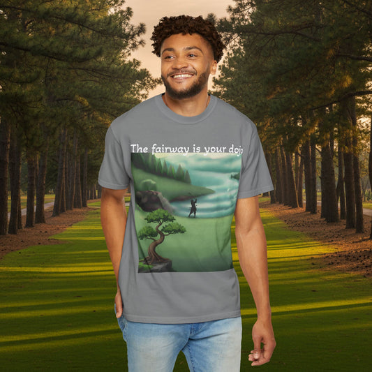 Golf Dojo T-Shirt — "The Fairway Is Your Dojo" Zen Golf Graphic Tee