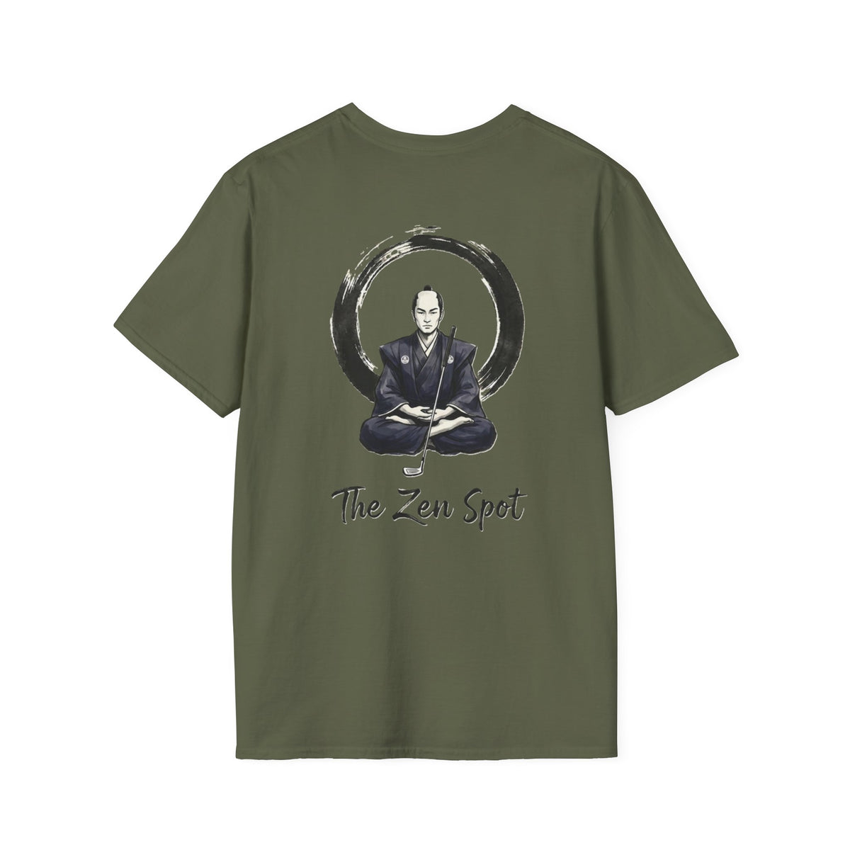 Zen Spot Golf Custom Seiza Samurai Meditation "The Zen Spot" graphic t-shirt