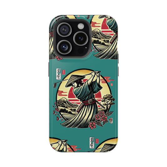 Zen Spot Customized Samurai Golfer Phone Case — Magnetic Impact-Resistant Protective Cover