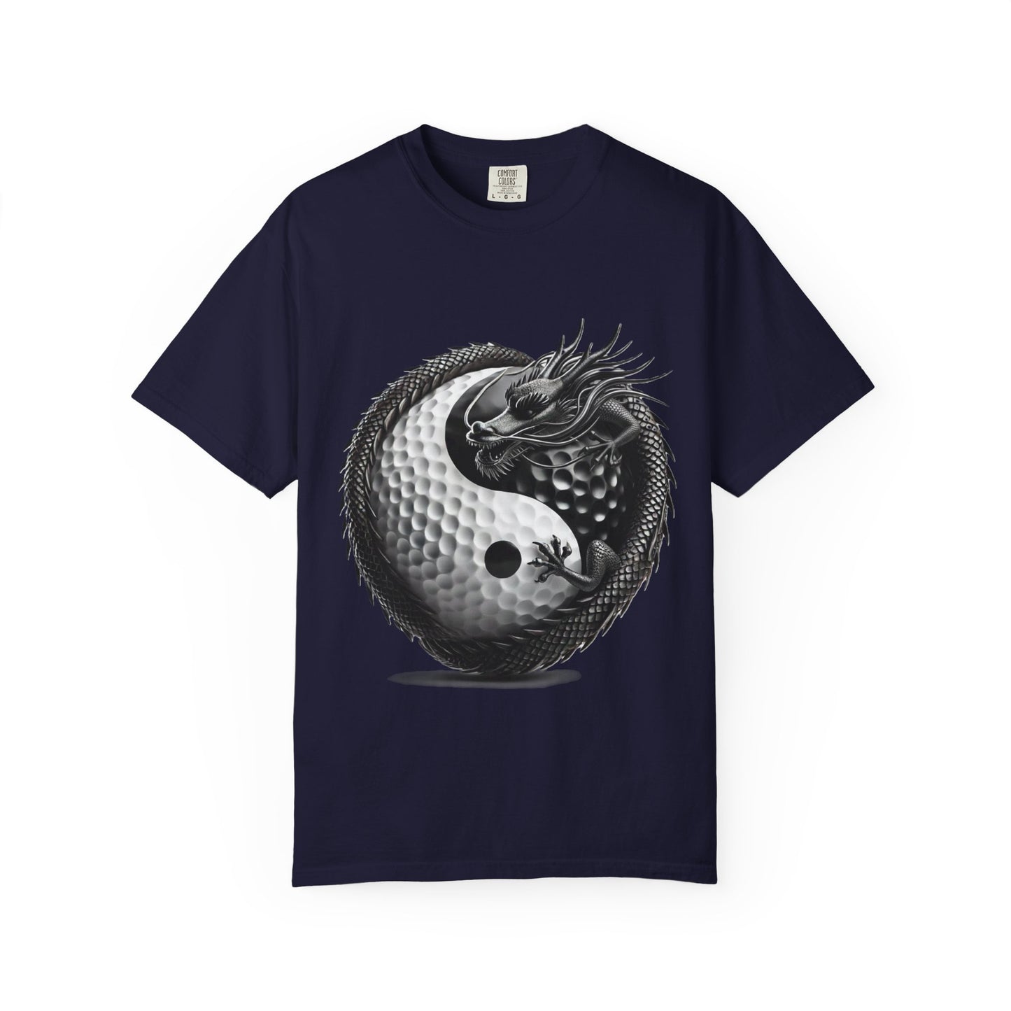 Zen Spot Golf Custom Yin Yang Dragon Golf Ball Graphic T-Shirt
