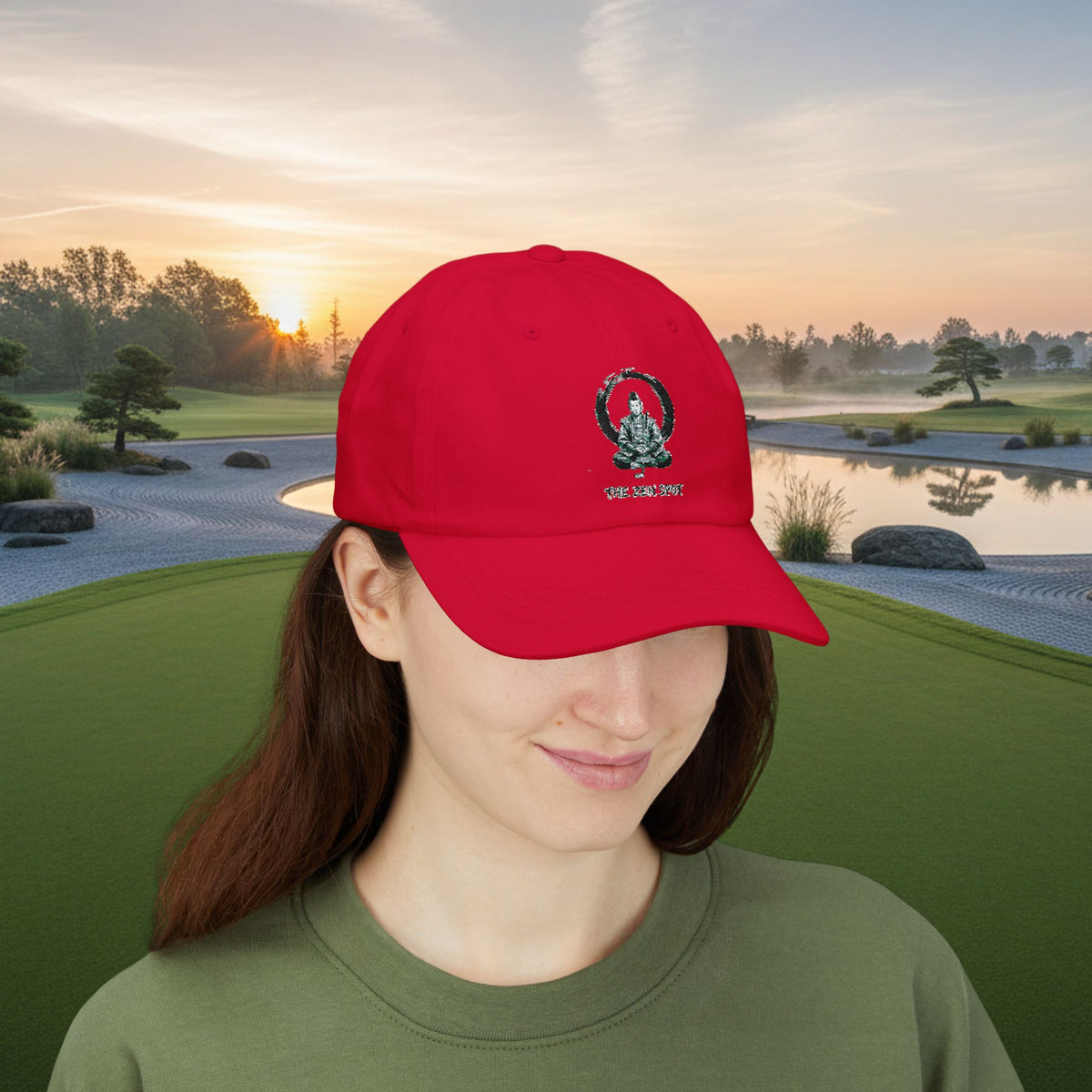 Embroidered Zen Monk Golfer Dad Cap