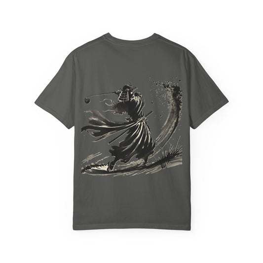 Zen Spot Customized Comfort Colors Samurai Golfer Brushstroke T-Shirt