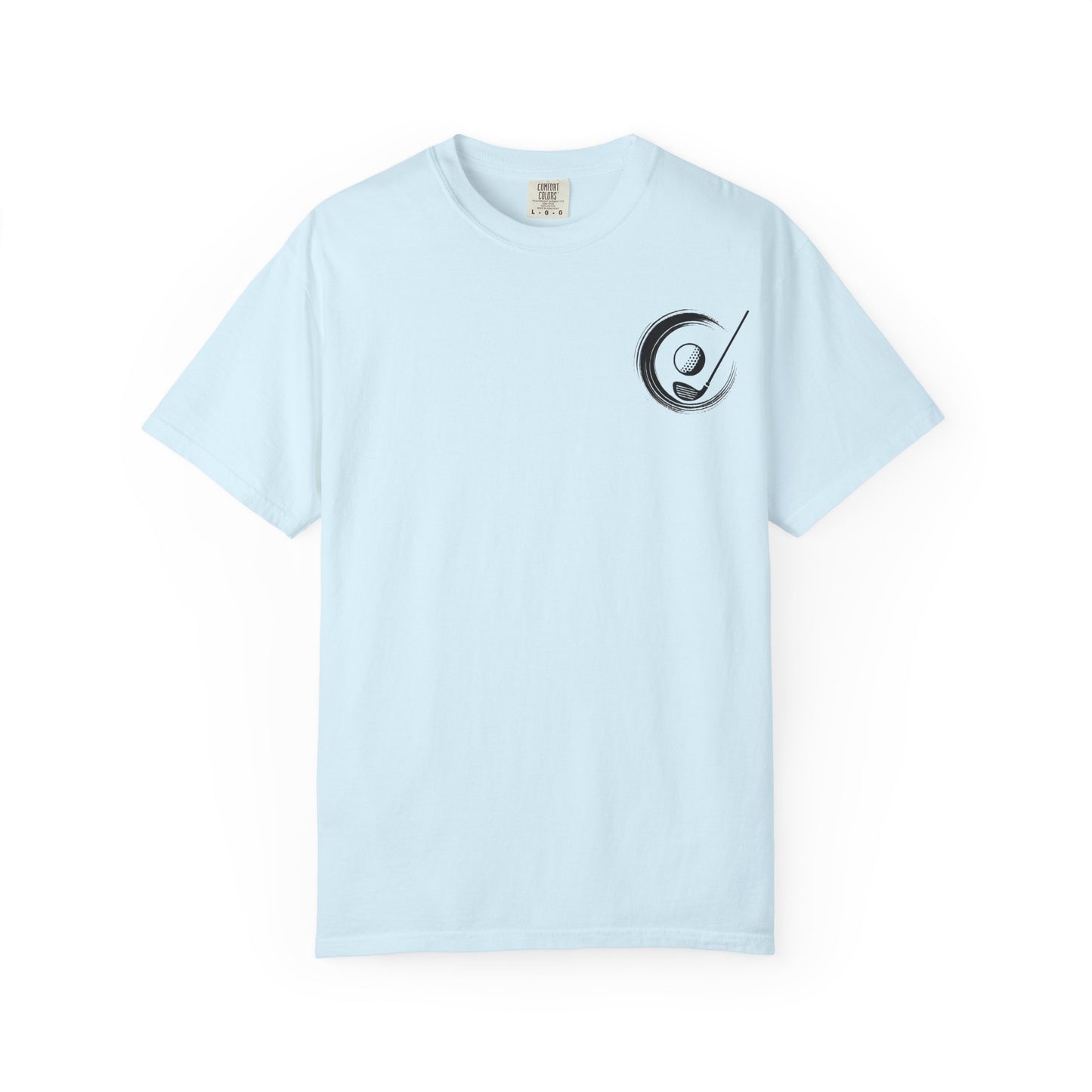 Zen Spot Golf Custom Vintage Samurai Golfer Sunset Graphic T-Shirt