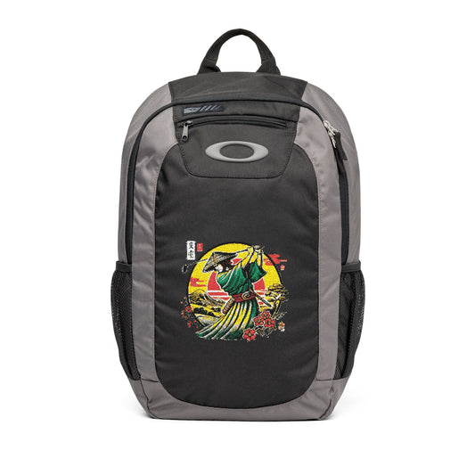 Zen Spot Golf Custom Japanese Warrior Samurai Golfer Sunset Graphic Backpack