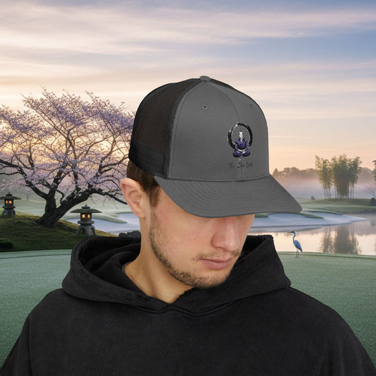 Embroidered Meditation Samurai Golfer Trucker Hat