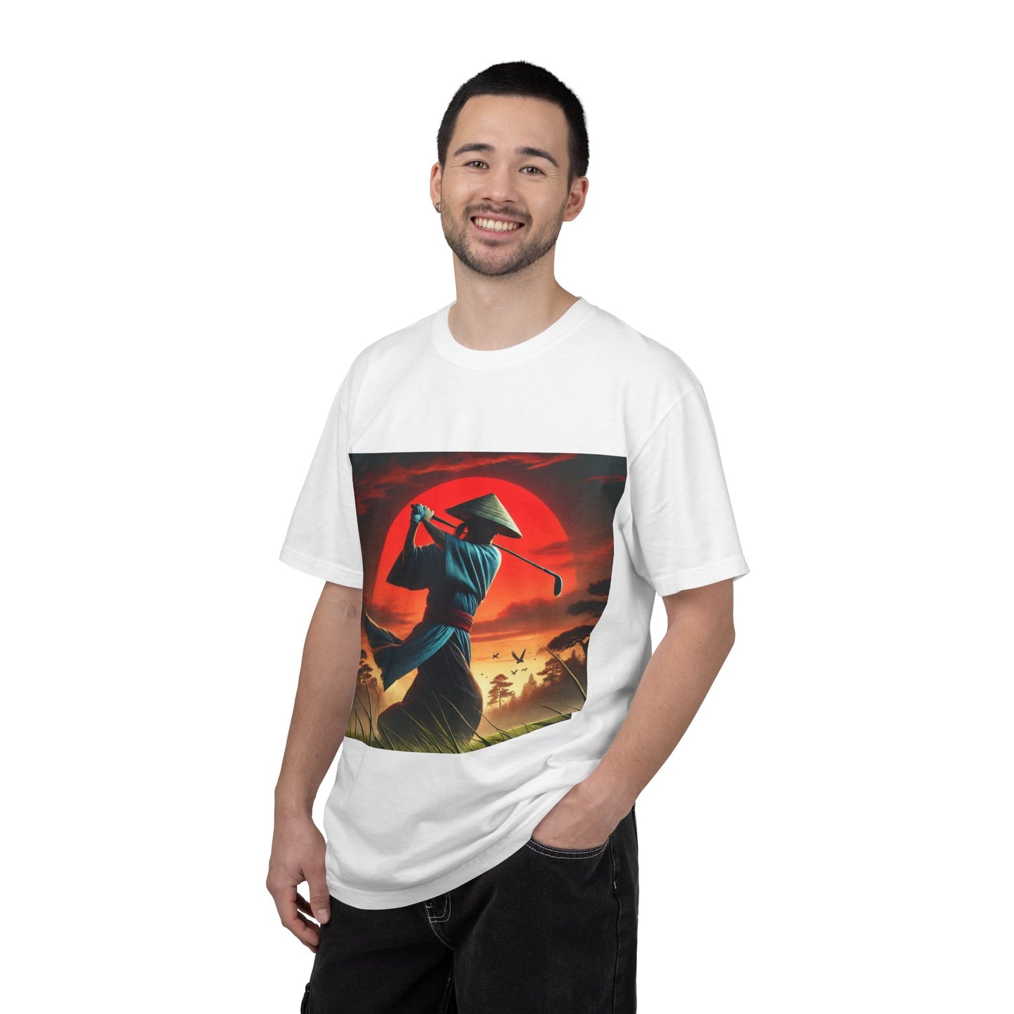 Samurai Golfer T-Shirt — Sunset Warrior Graphic Tee