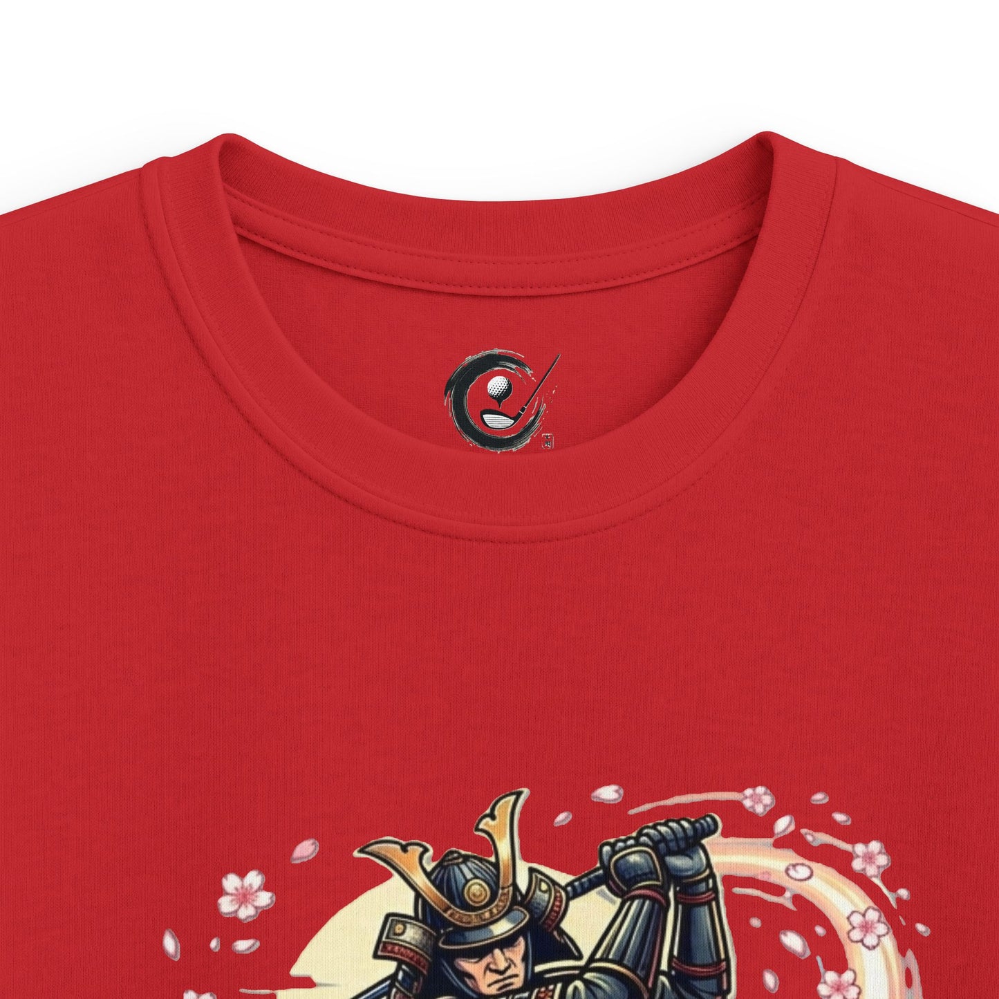 Zen Spot Golf Custom Samurai Golfer Kids Vintage Warrior Swing Graphic T‑Shirt
