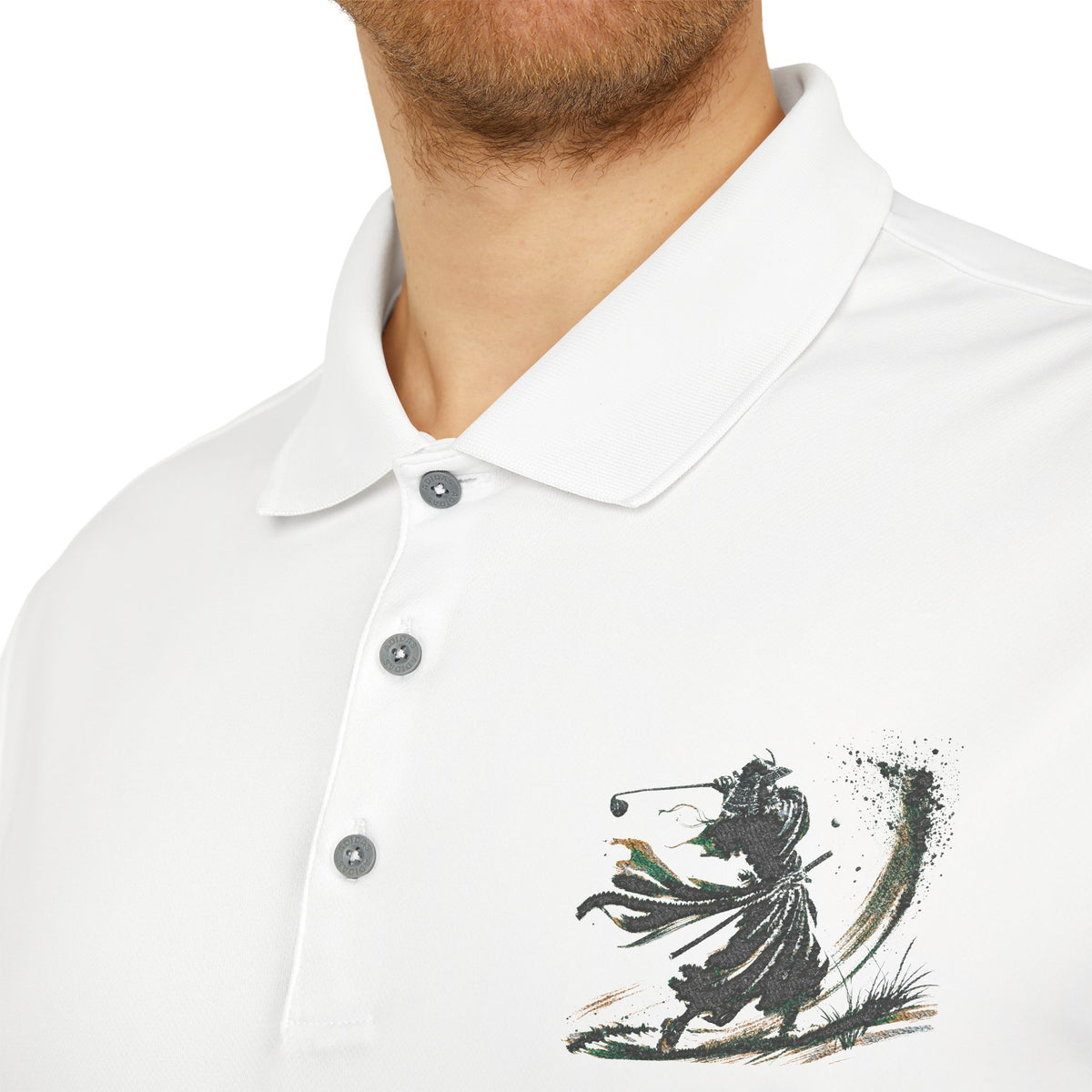 Brushstroke Bunker Blast Samurai Golfer Zanshin Polo