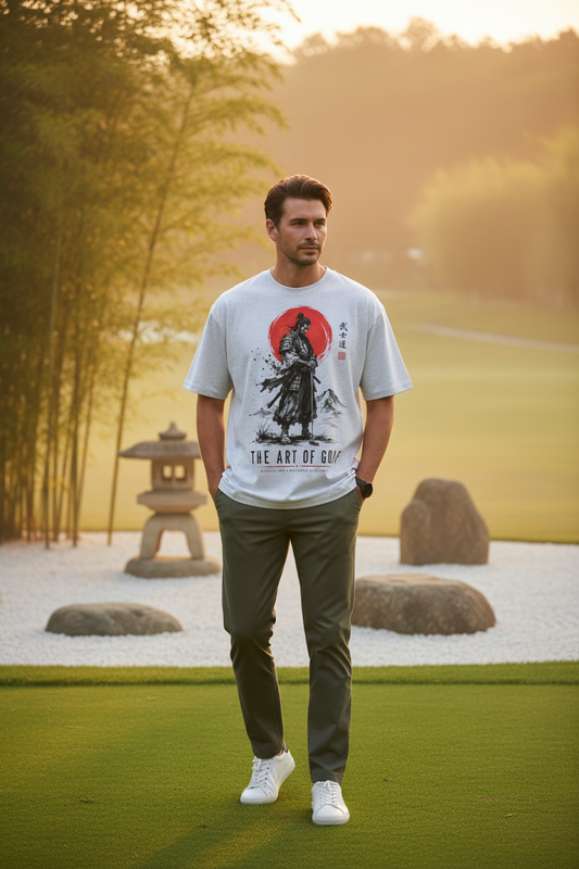 Wandering Samurai Golfer - White Gray lifestyle on zen golf course