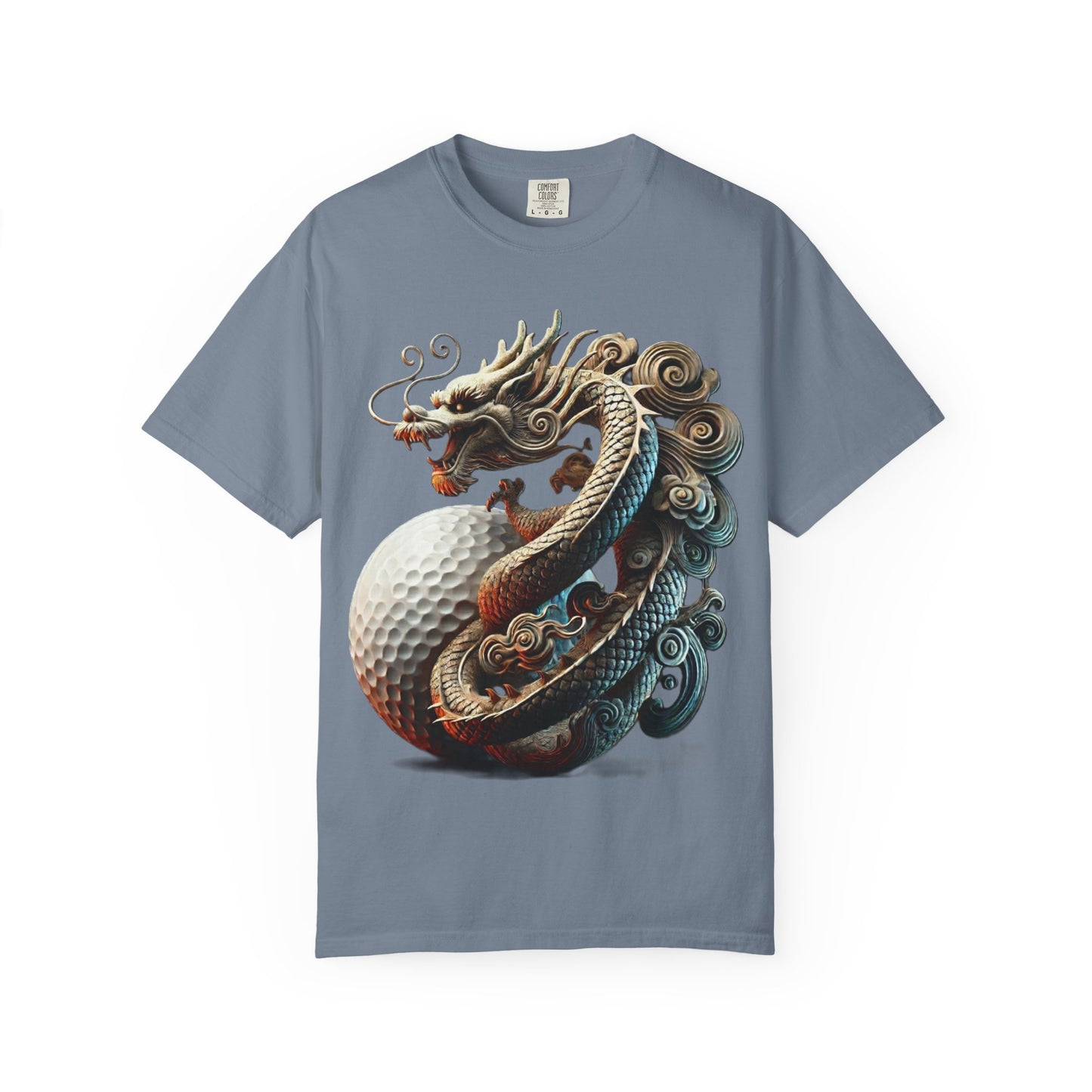 Zen Spot Golf Custom Dragon Golf Ball Graphic T-Shirt