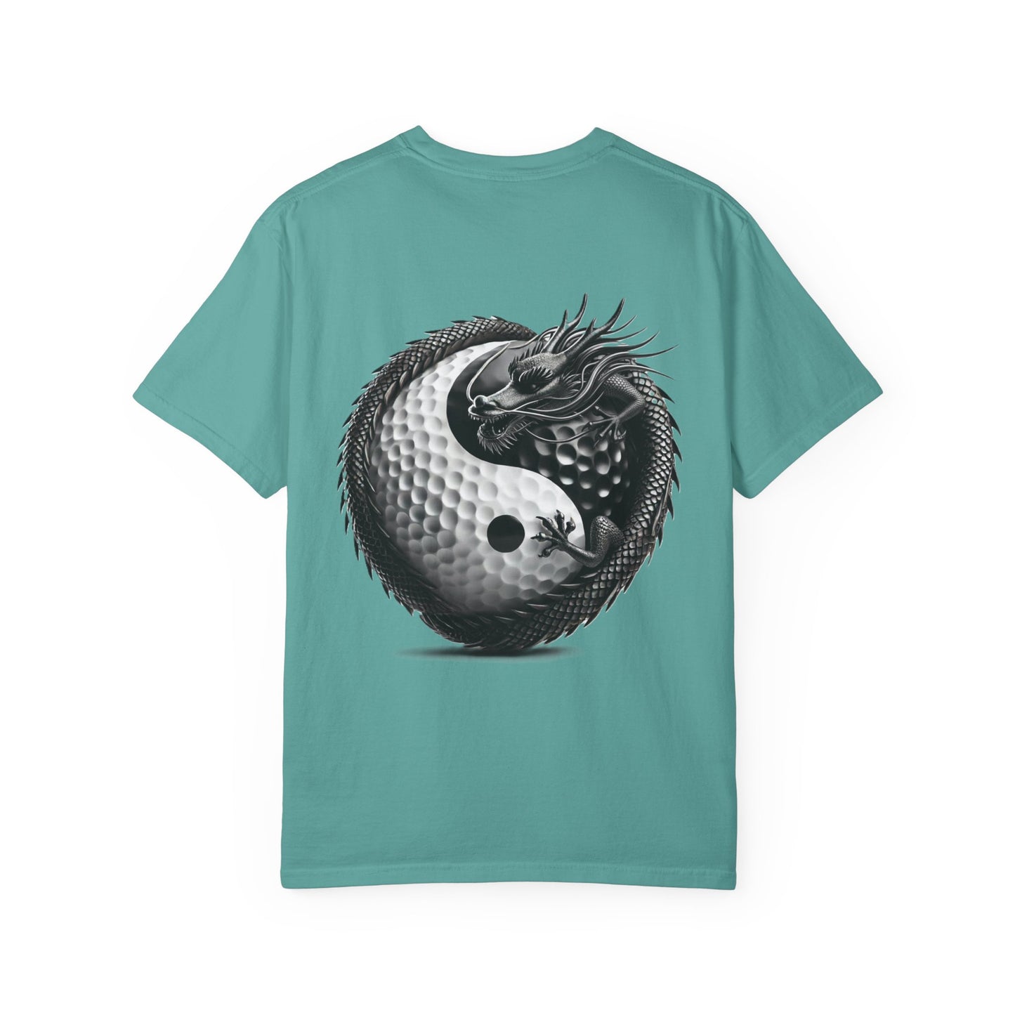 Zen Spot Golf Custom Dragon Yin-Yang Golf Ball Graphic T-Shirt