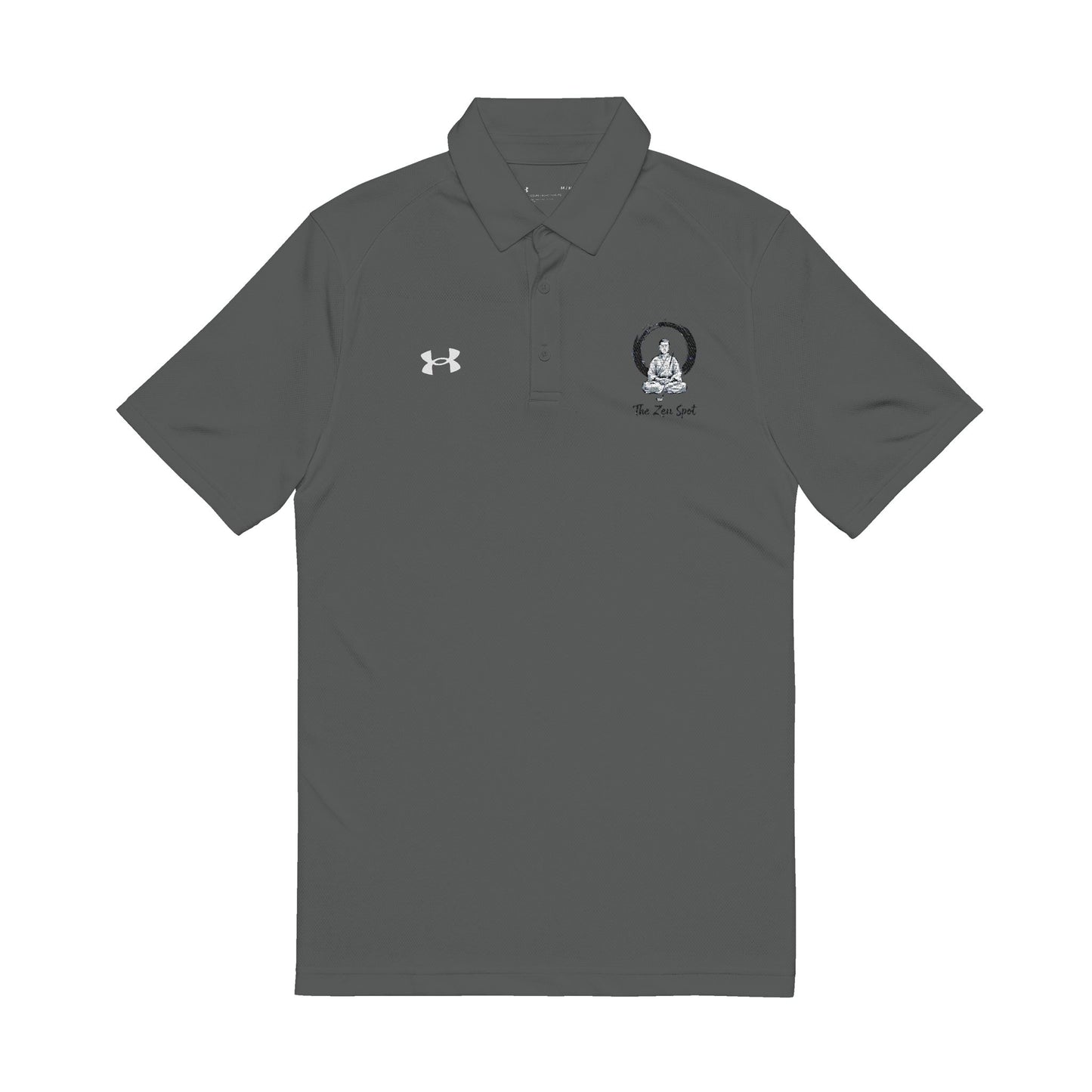 Zen Spot Golf Custom Embroidered Enso Circle Monk Golfer Polo