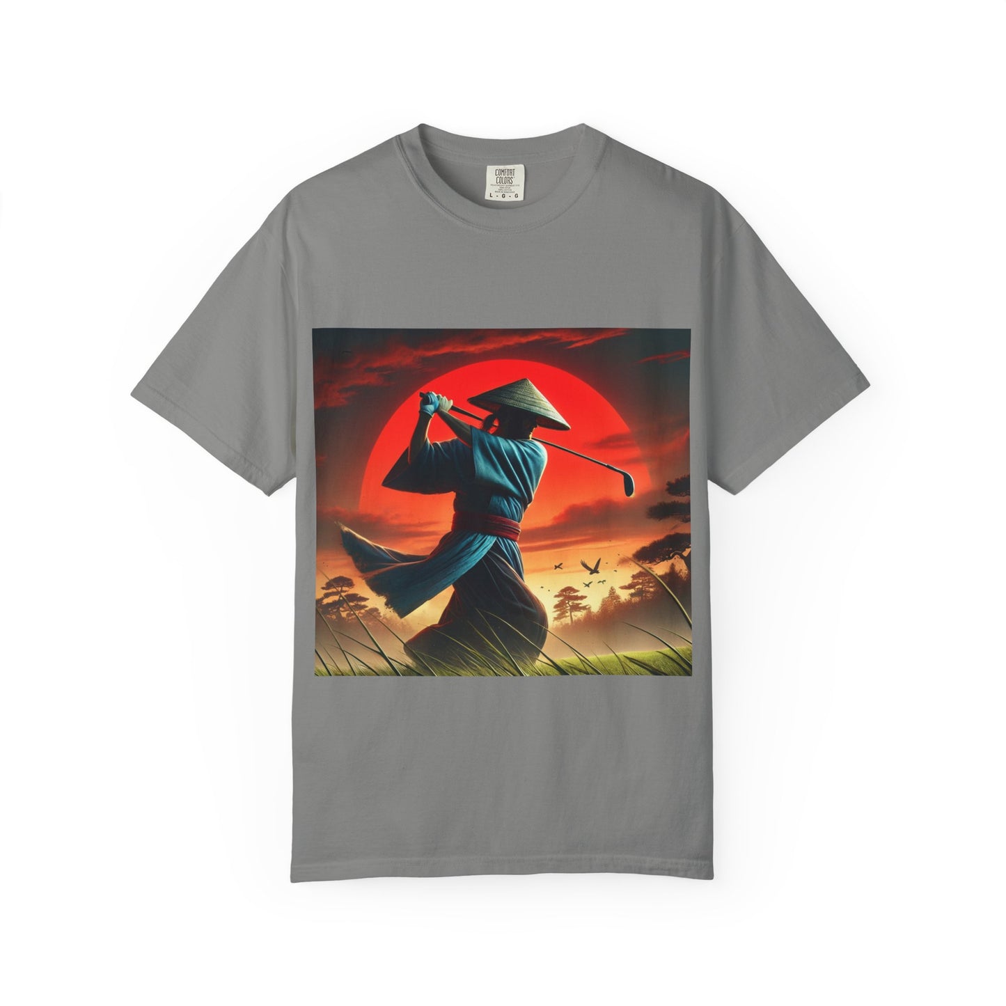 Samurai Golfer T-Shirt — Sunset Warrior Graphic Tee