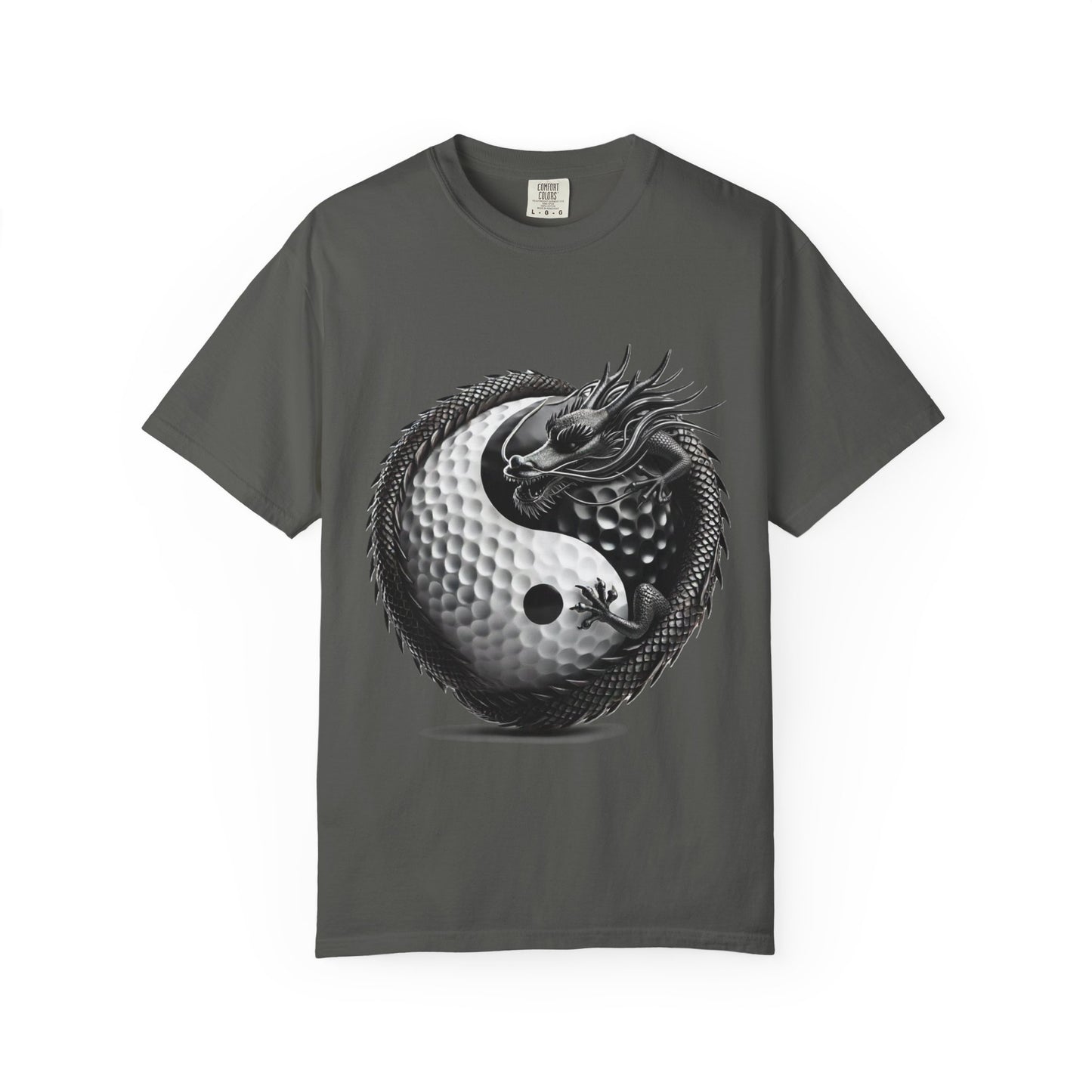 Zen Spot Golf Custom Yin Yang Dragon Golf Ball Graphic T-Shirt