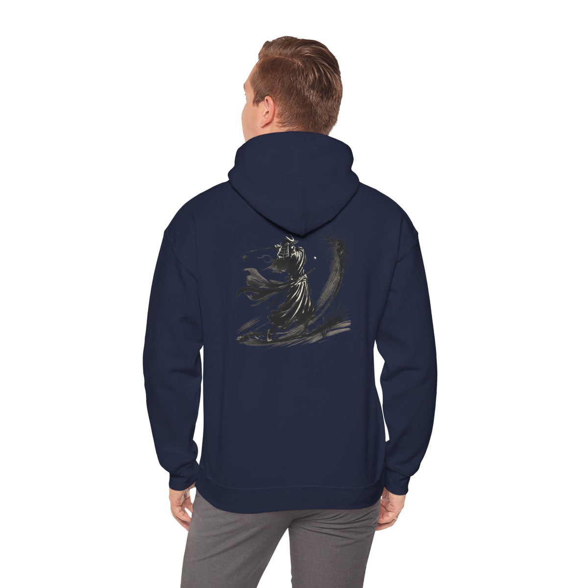 BrushStroke Samurai Bunker Blast Back Print Hoodie