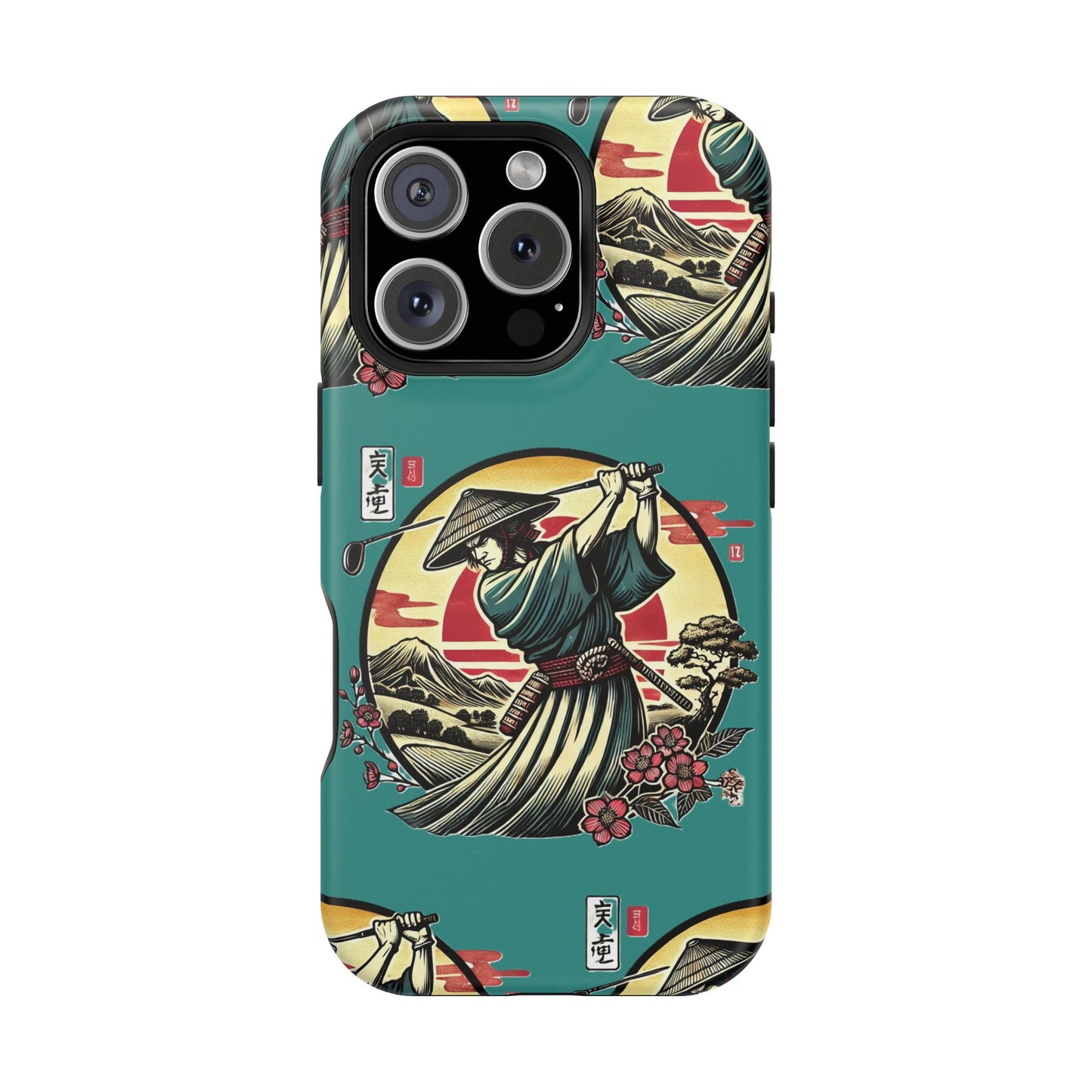Zen Spot Customized Samurai Golfer Phone Case — Magnetic Impact-Resistant Protective Cover