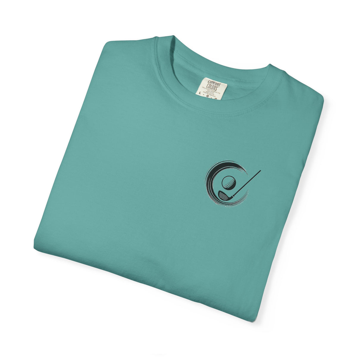 Enso Circle Golf  Stroke Chest Sunset Warrior Samurai Golfer Back Graphic T-Shirt