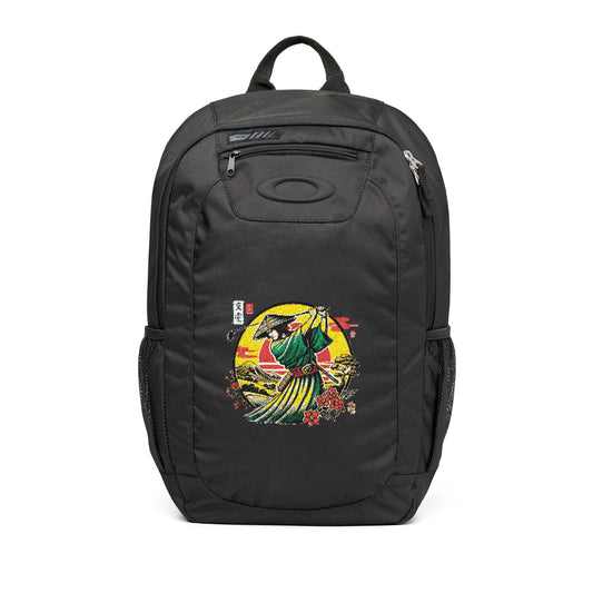 Zen Spot Golf Custom Japanese Warrior Samurai Golfer Sunset Graphic Backpack