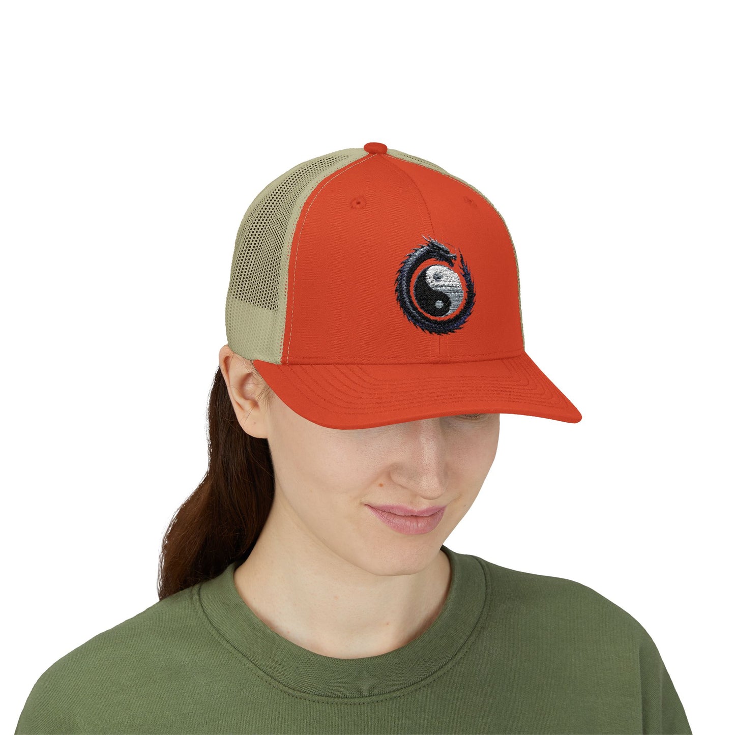 Zen Spot Golf Custom Yin Yang Dragon Embroidered Trucker Hat