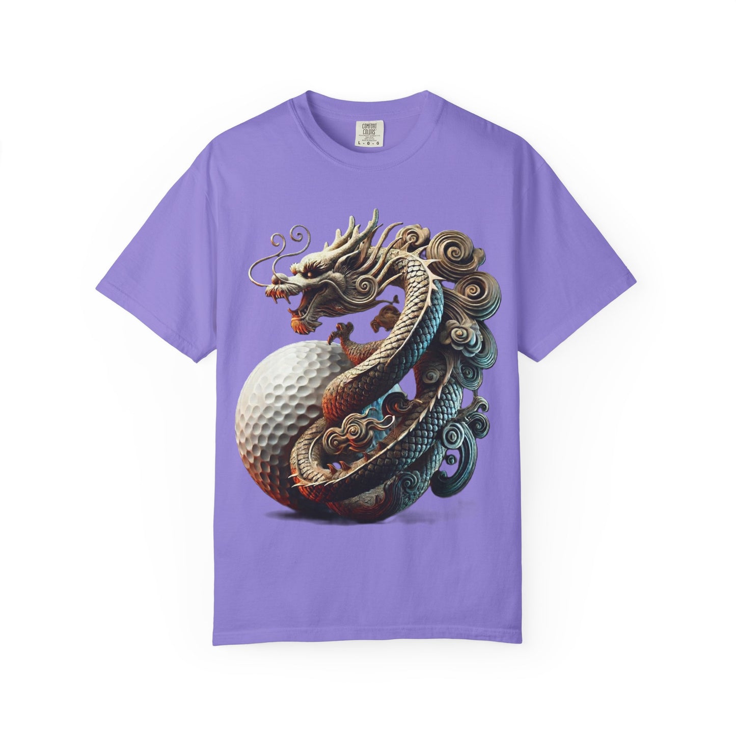 Zen Spot Golf Custom Dragon Golf Ball Graphic T-Shirt