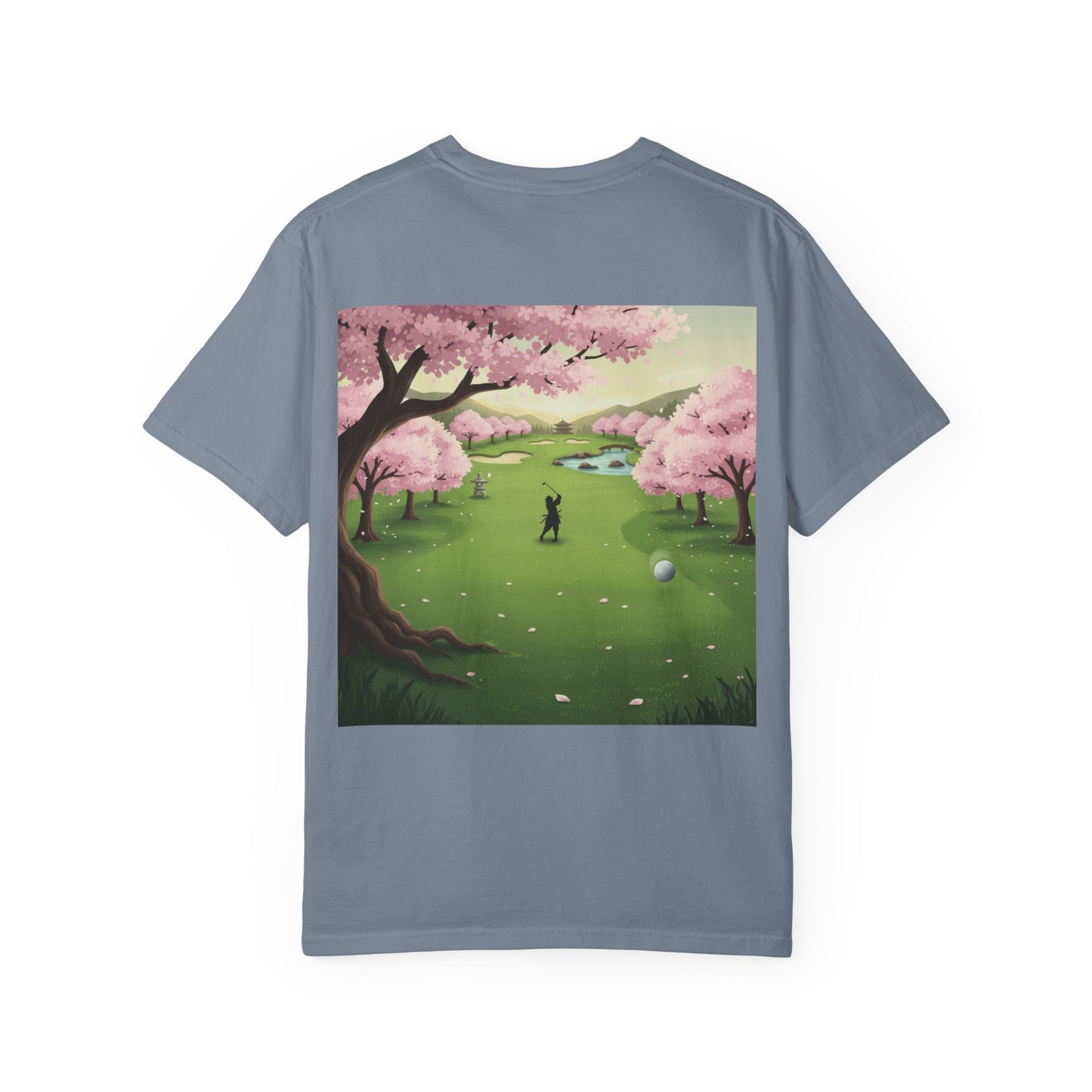 Zen Spot Golf Custom Golf Course Cherry Blossom Graphic T-Shirt