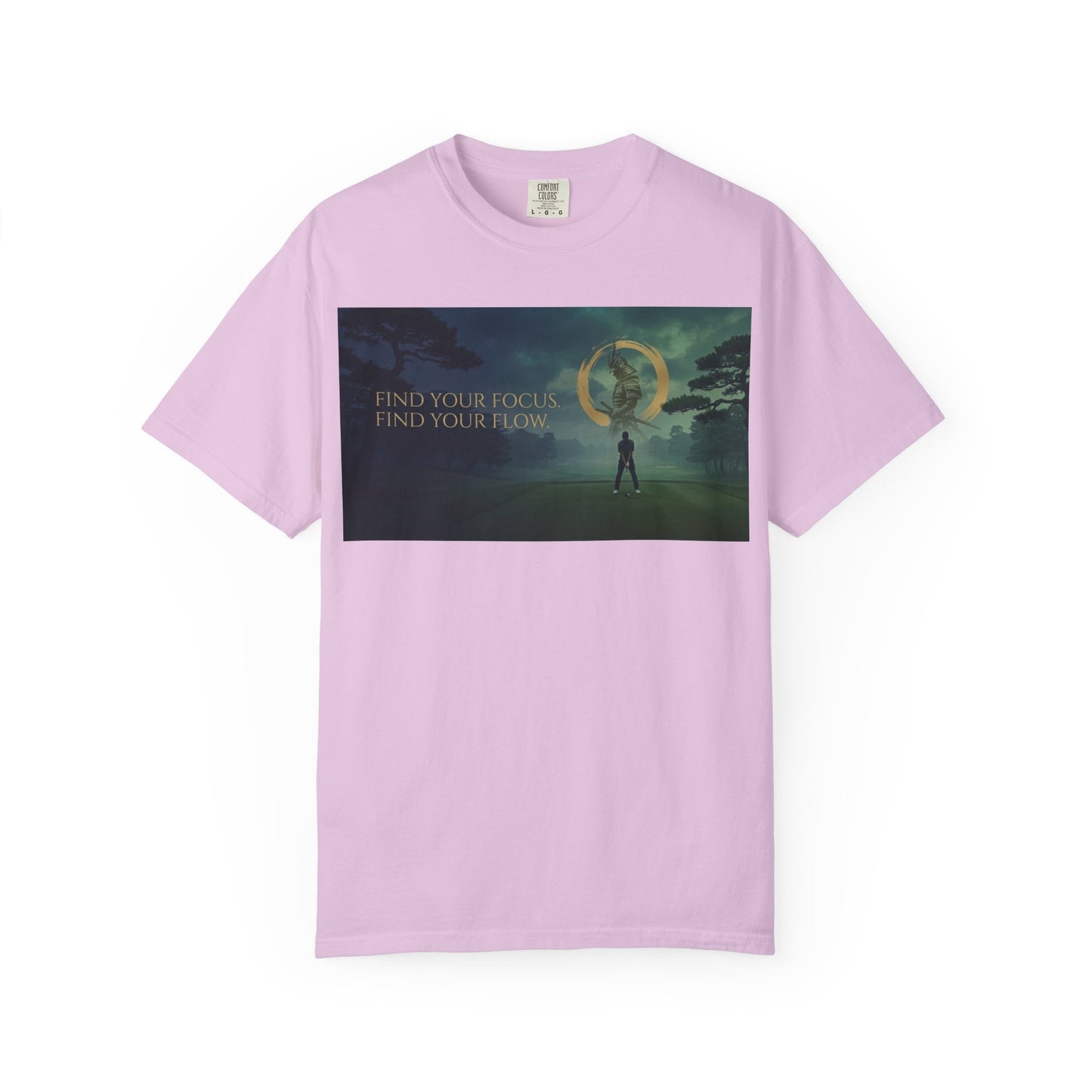 Zen Spot Golf Custom "Find Your Focus" Landscape Graphic T-Shirt