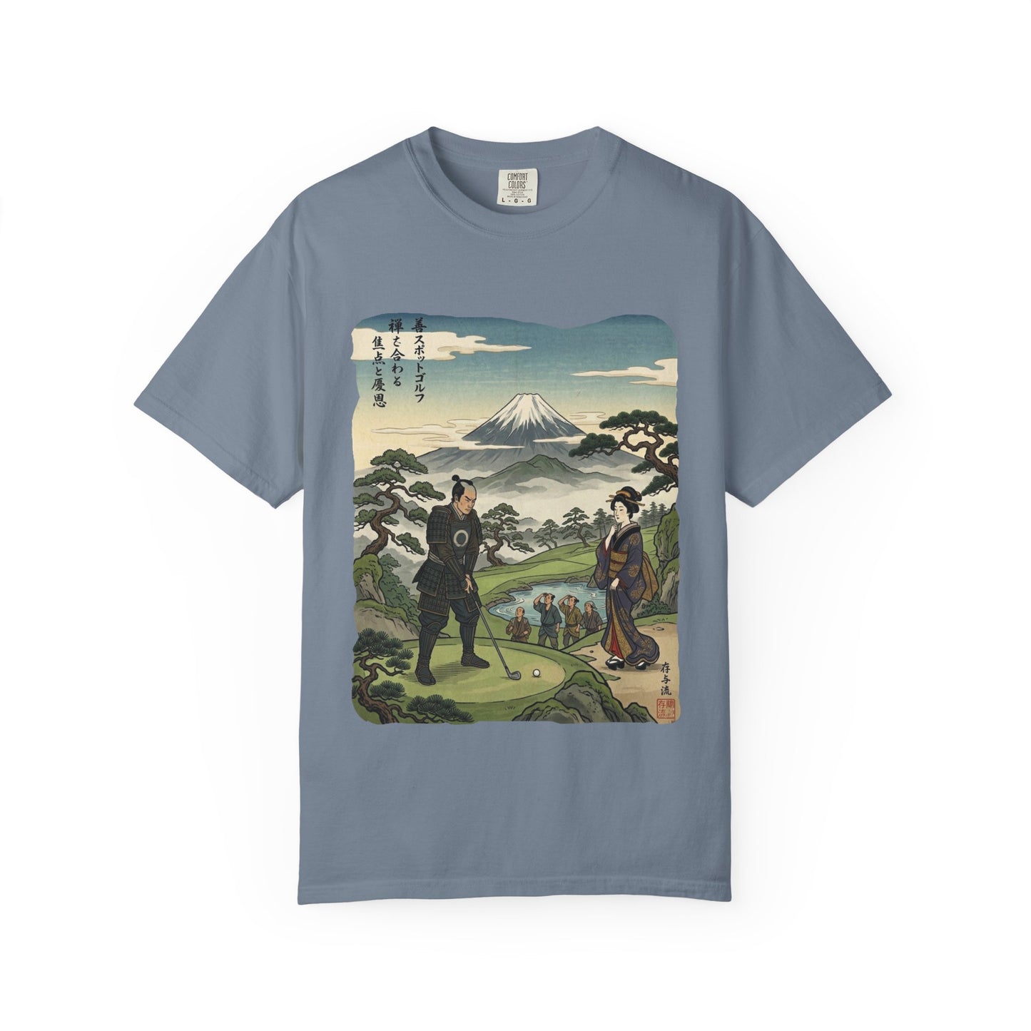 Zen Spot Golf Custom Vintage Mount Fuji Golfing Graphic T-Shirt