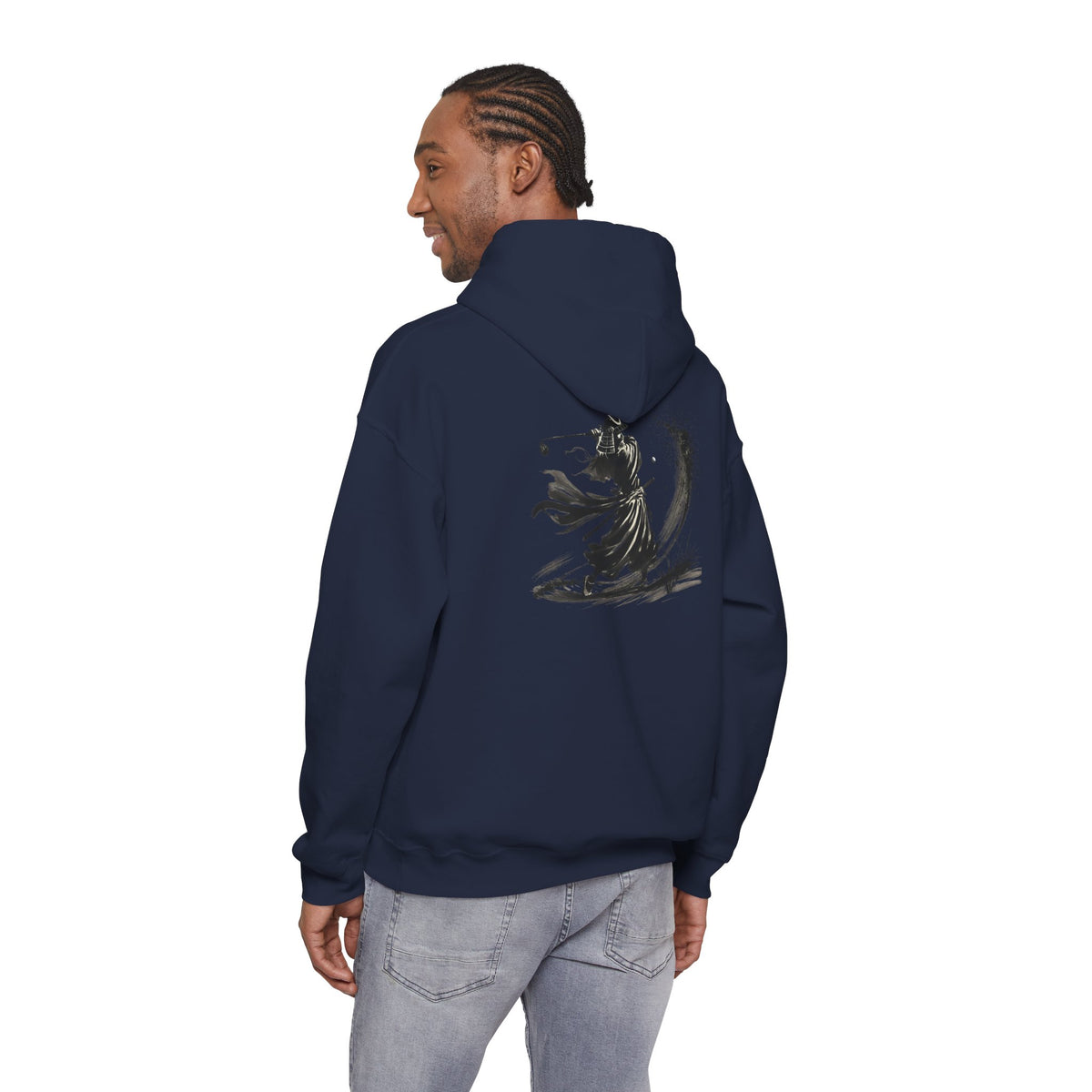 BrushStroke Samurai Bunker Blast Back Print Hoodie
