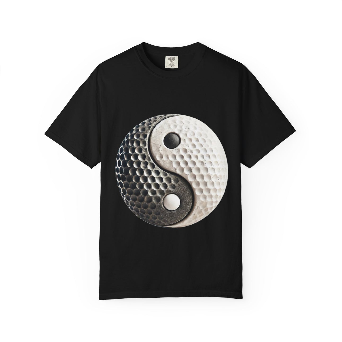 Zen Spot Golf Custom Stone Yin Yang Golf Ball Graphic T-Shirt
