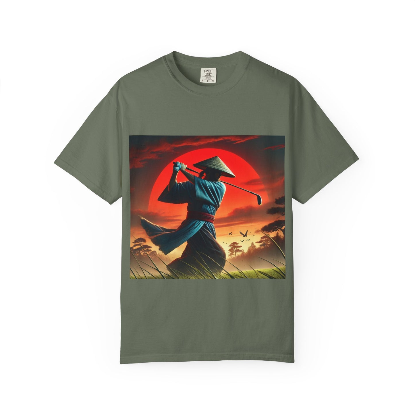 Samurai Golfer T-Shirt — Sunset Warrior Graphic Tee