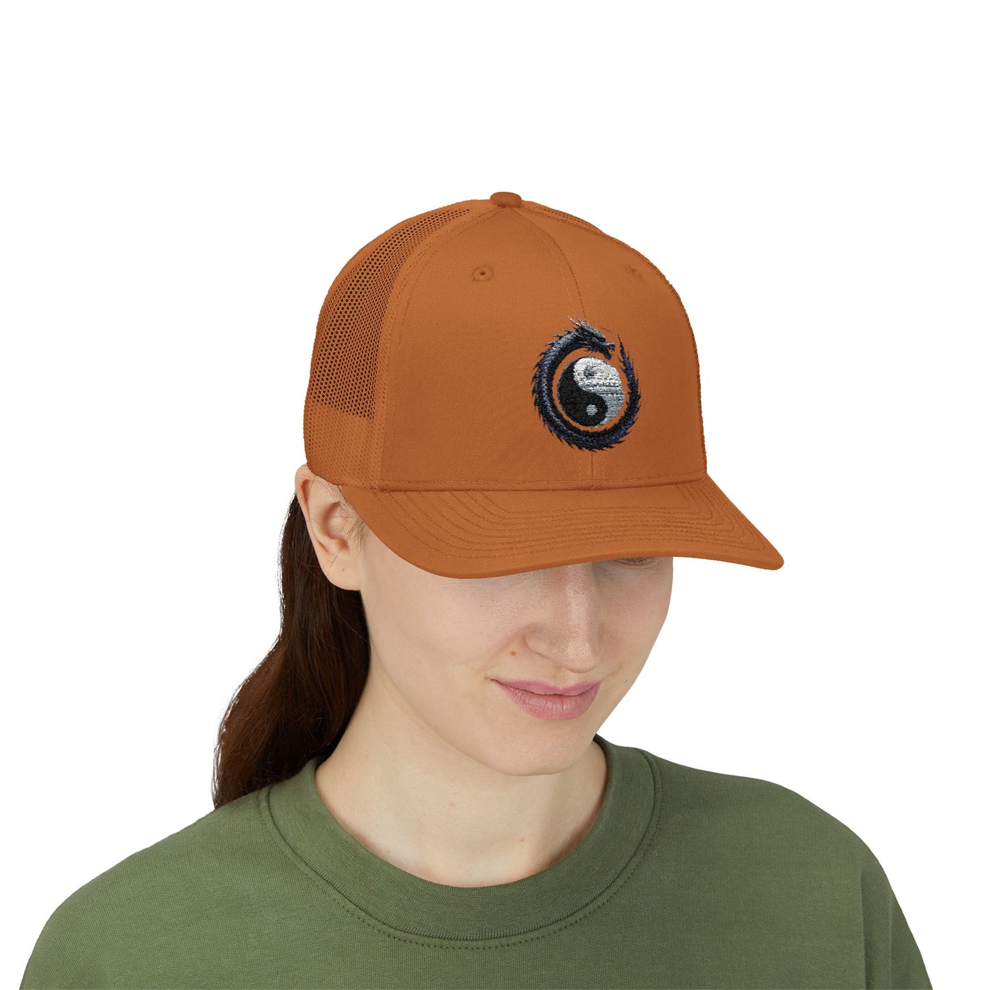 Zen Spot Golf Custom Yin Yang Dragon Embroidered Trucker Hat