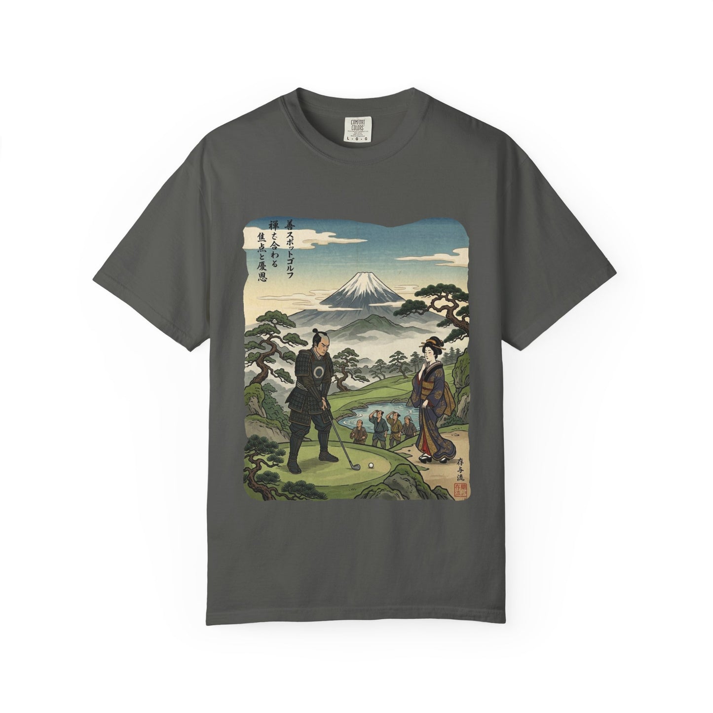 Zen Spot Golf Custom Vintage Mount Fuji Golfing Graphic T-Shirt