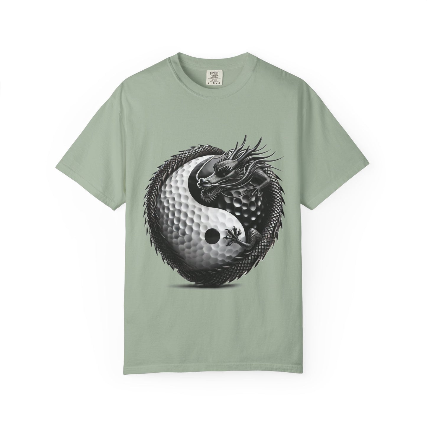 Zen Spot Golf Custom Yin Yang Dragon Golf Ball Graphic T-Shirt