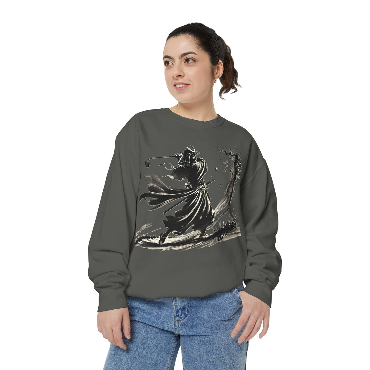 Brushstroke Bunker Blast Warrior Golfer Sweatshirt