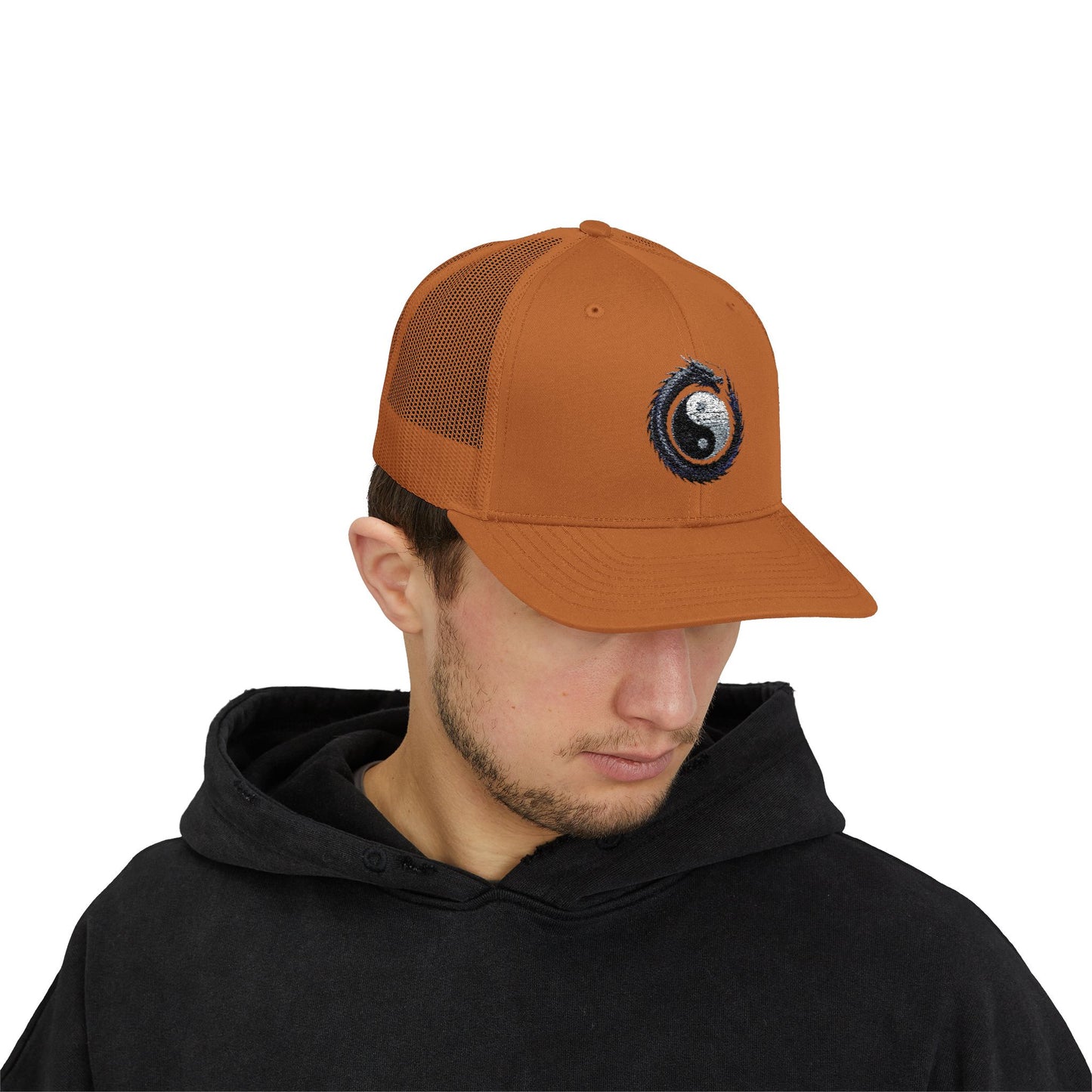 Zen Spot Golf Custom Yin Yang Dragon Embroidered Trucker Hat