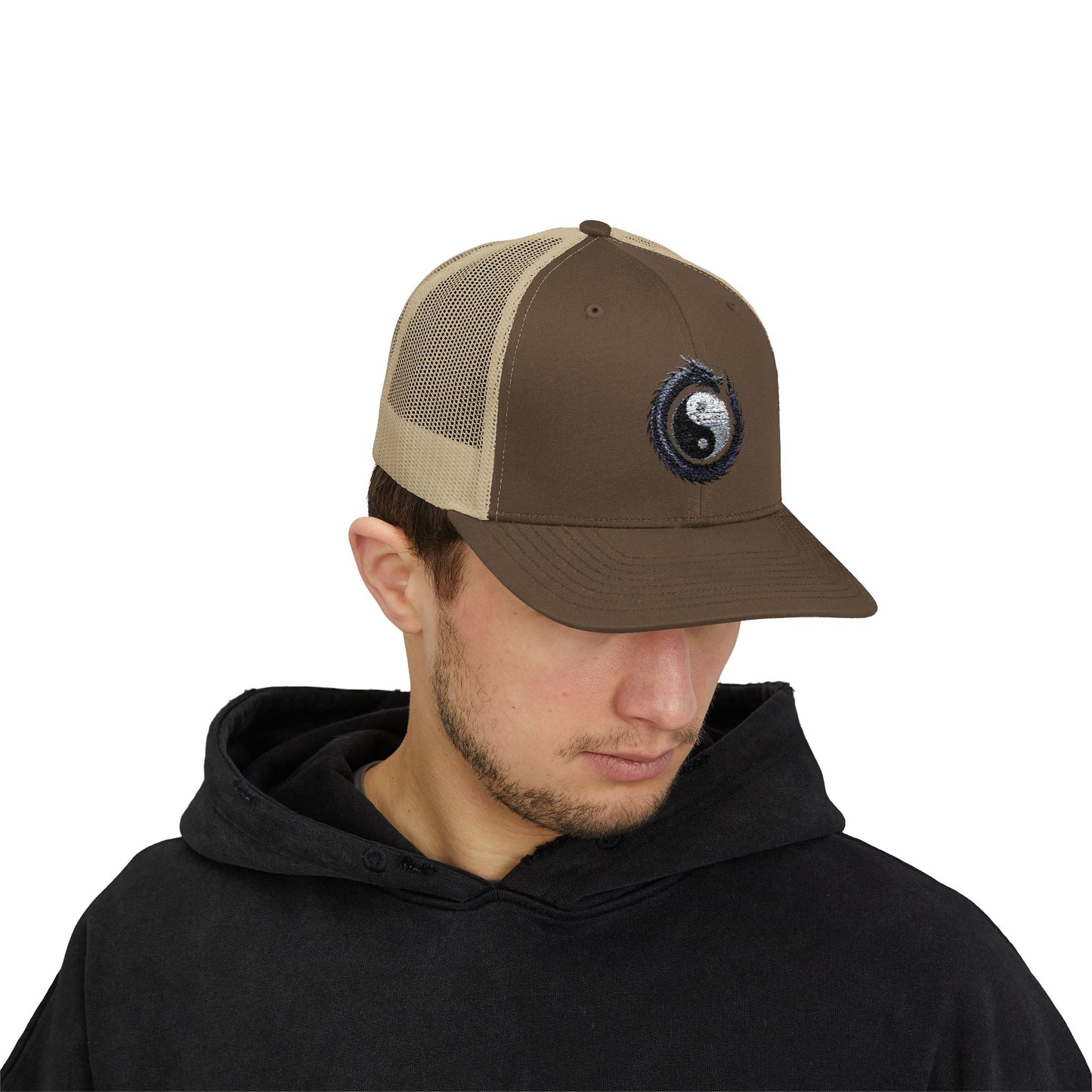 Zen Spot Golf Custom Yin Yang Dragon Embroidered Trucker Hat