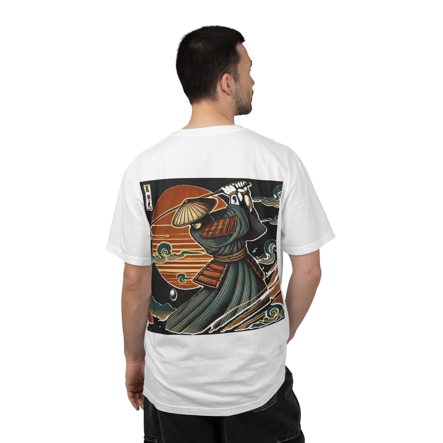 Samurai Sunset T-Shirt — Vintage Japanese Warrior Graphic Tee