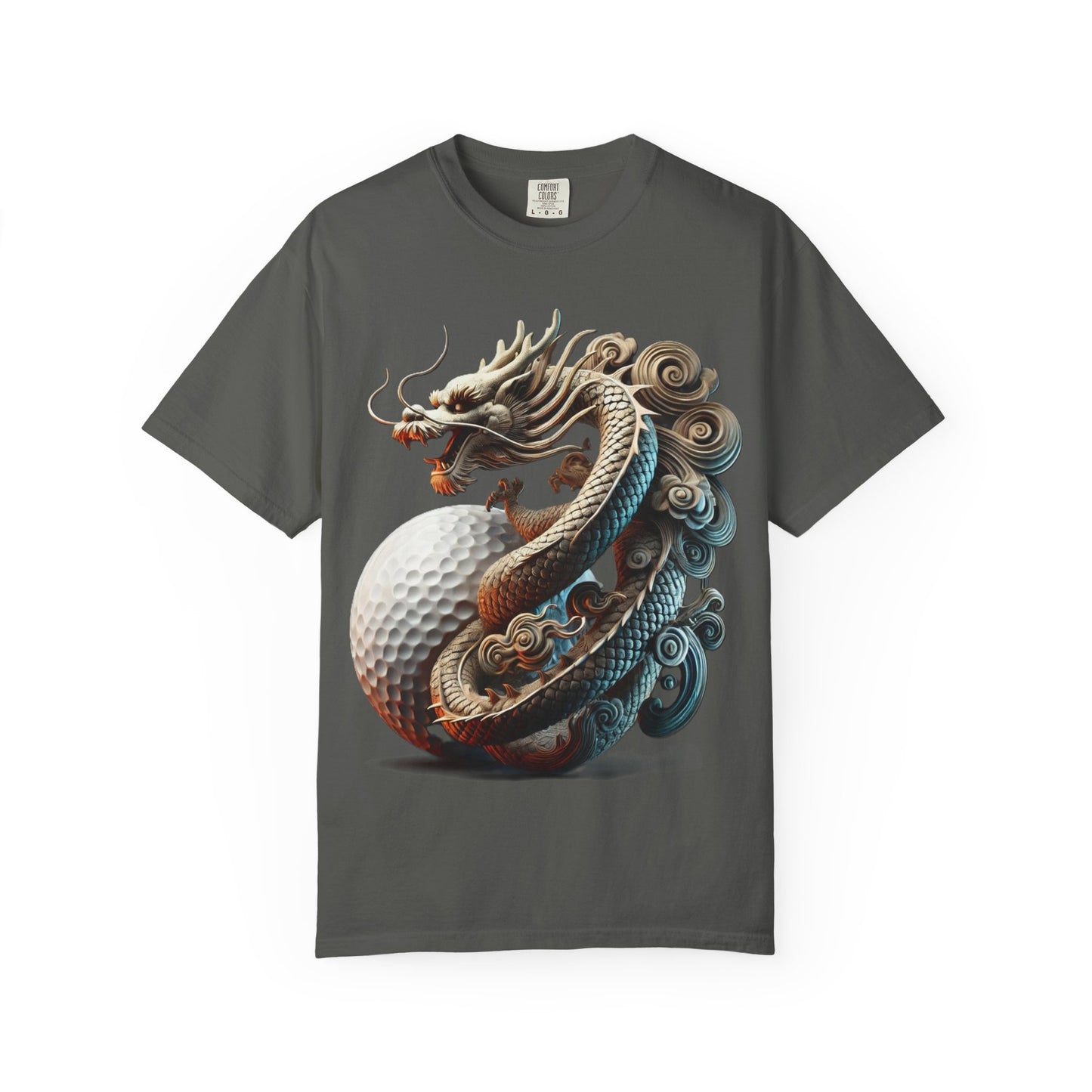 Dragon Golf Ball T-Shirt — Vintage Asian Dragon Wrap Graphic Tee