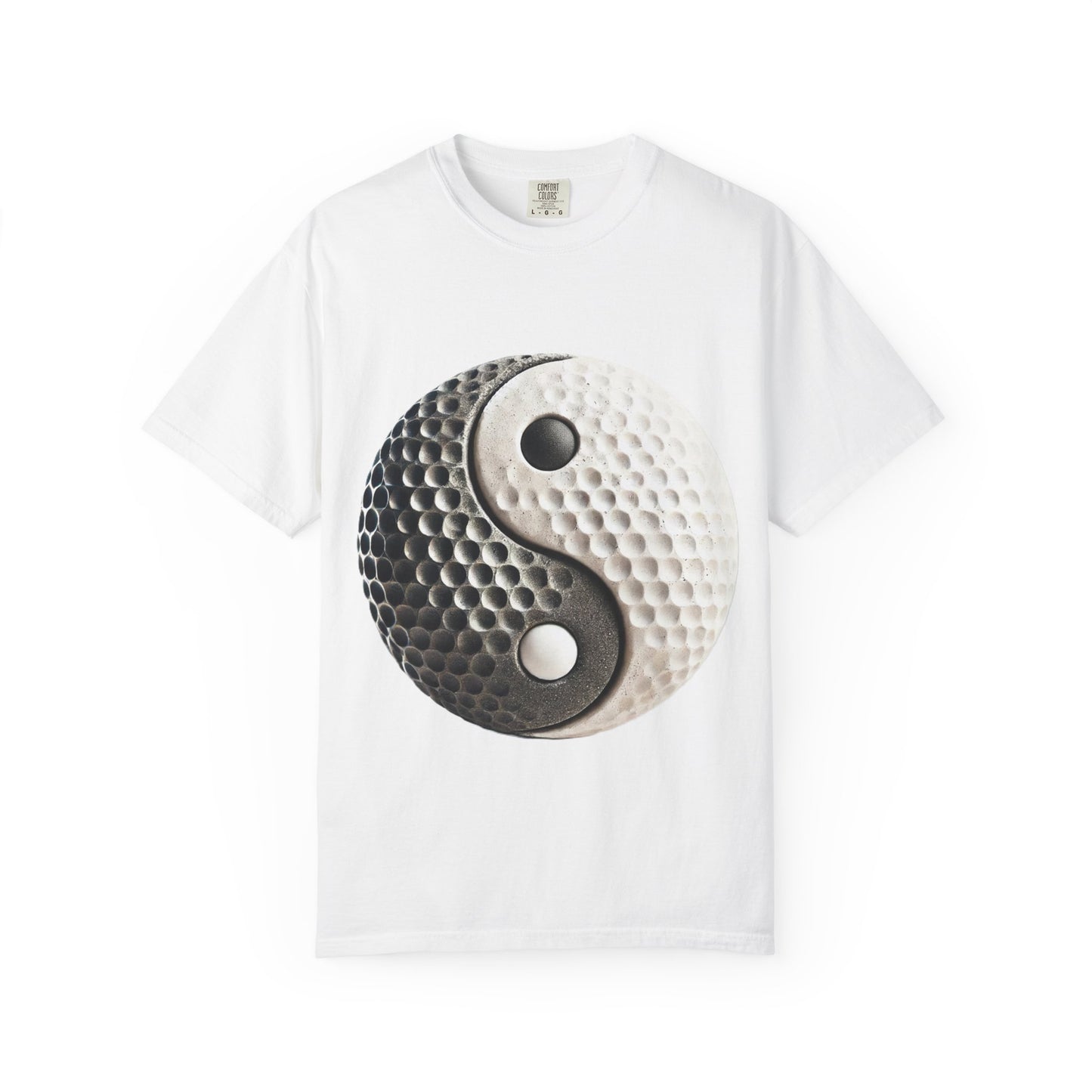 Zen Spot Customized Comfort Colors Yin Yang Golf Ball T-Shirt — Golf Yin-Yang Tee