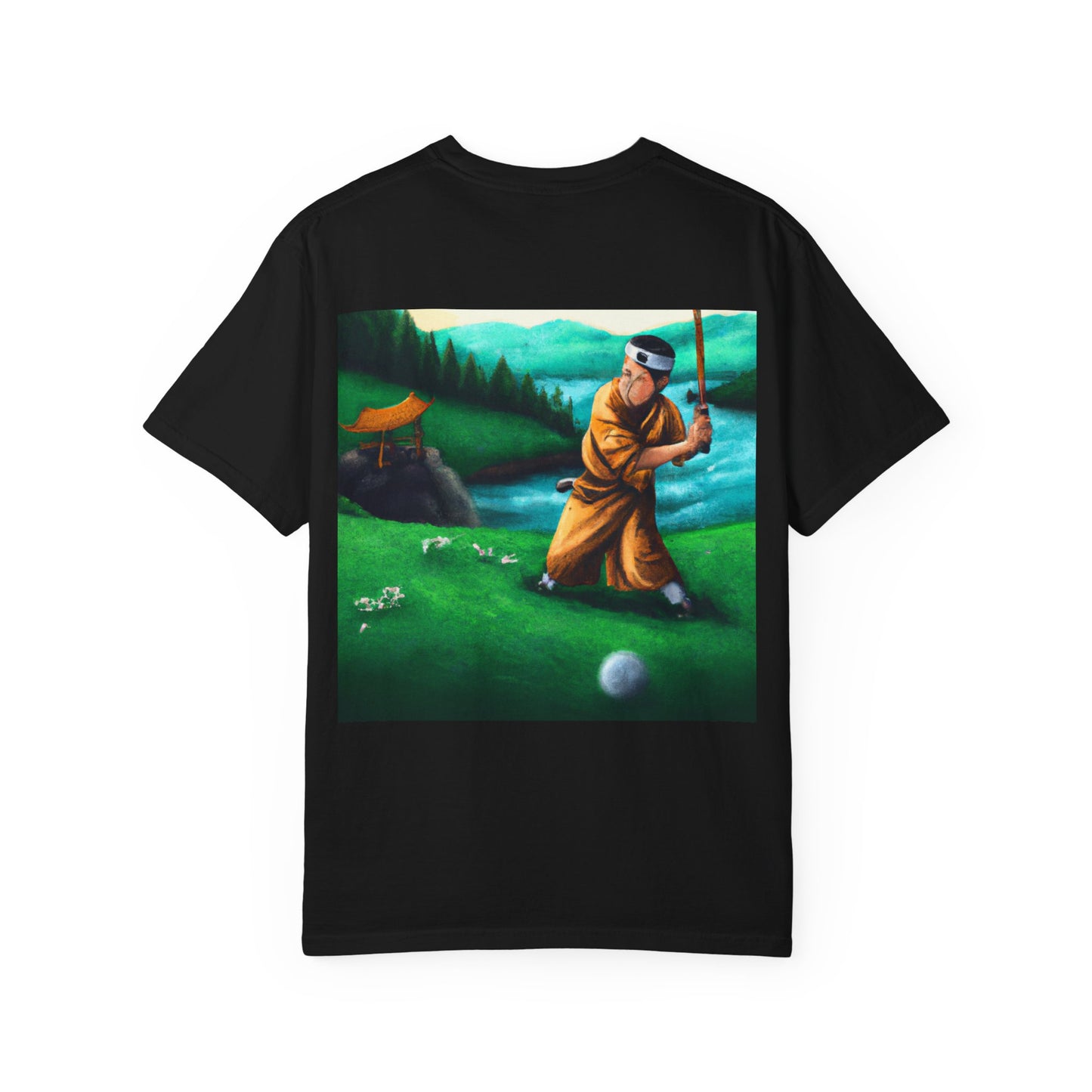 Golf Monk T-Shirt — Zen Golfer Scenic Back Print