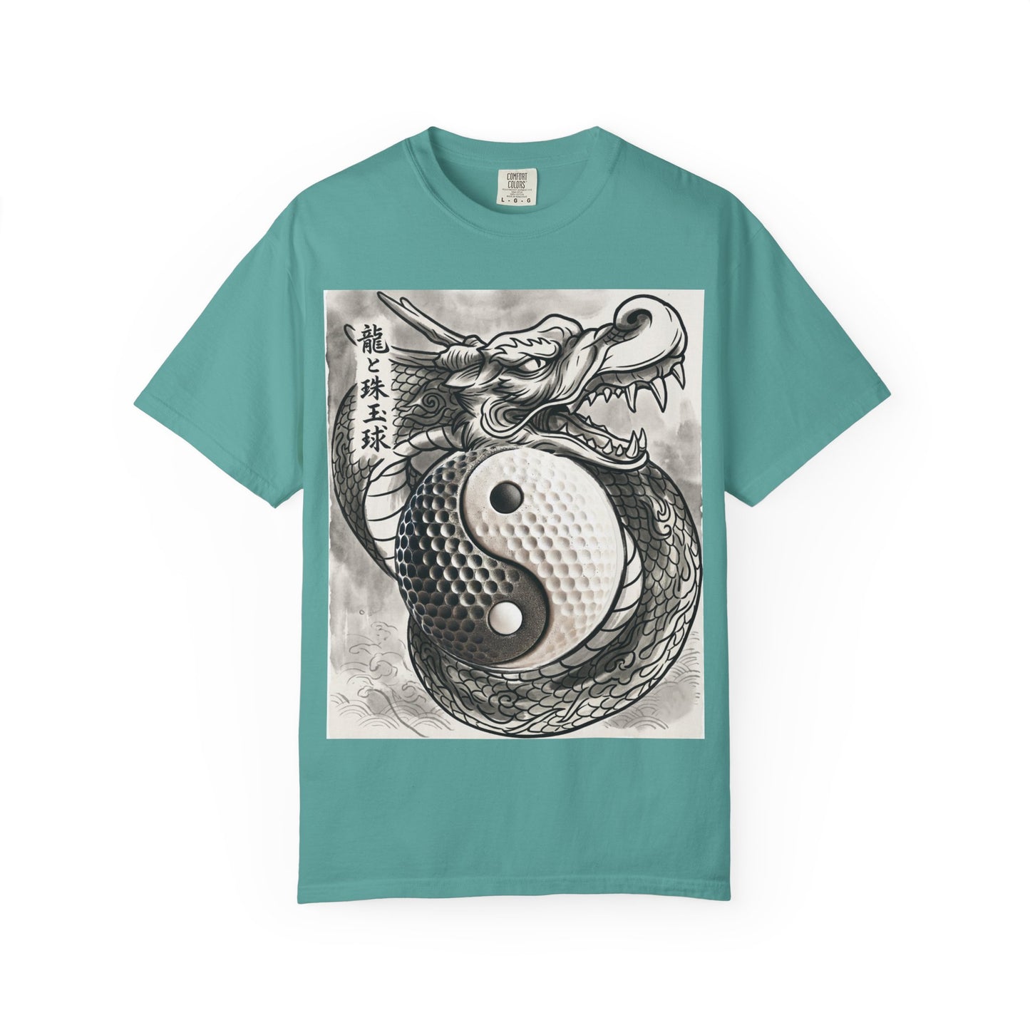 Zen Spot Golf Custom Yin Yang Golf Ball Dragon Graphic T-Shirt
