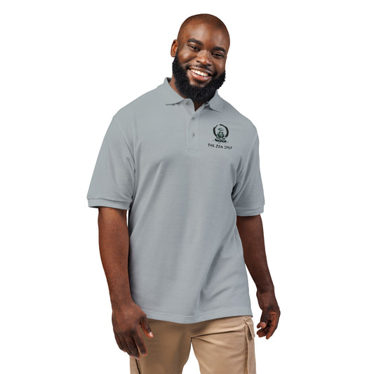 Meditation Samurai Golfer Enso Circle Polo