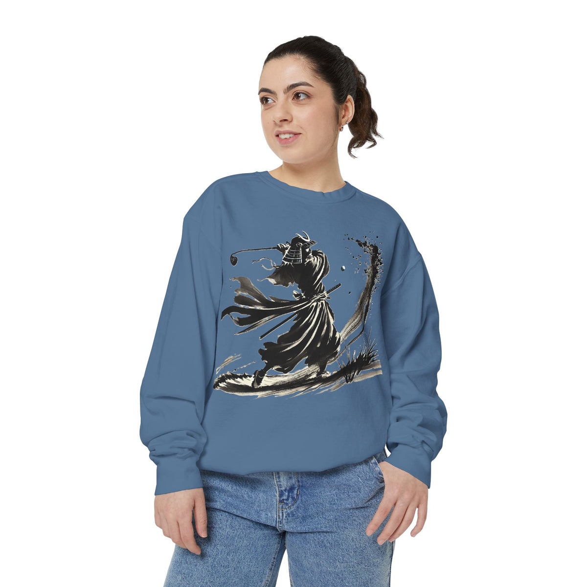 Brushstroke Bunker Blast Warrior Golfer Sweatshirt
